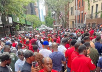 New York : des guinéens dans la rue pour exiger la libération des activistes  arrêtés…