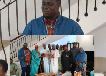 Le président de l’AJSDT s’exprime après la remise de 2400 cahiers 500 stylos pour les élèves de Tougué