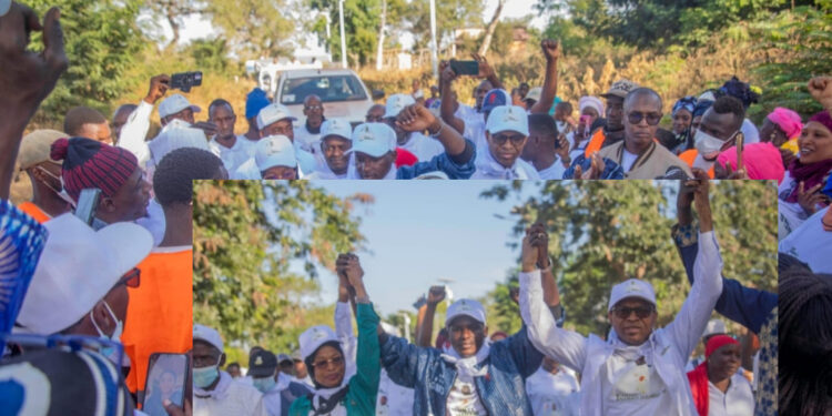 Tougué : Le Directeur préfectoral de campagne de la GMD et sa délégation mobilisent à Kouratongo